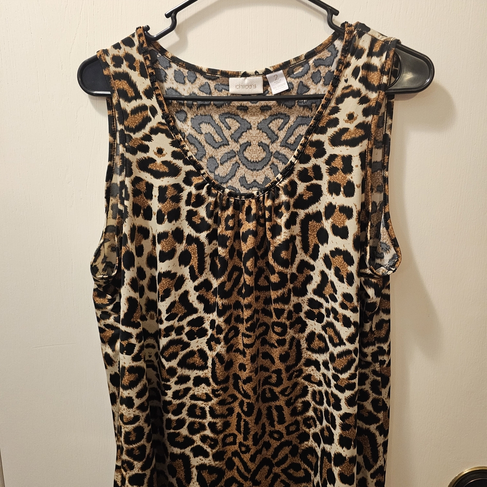 Chico's Wild Leopard Print Tank Top